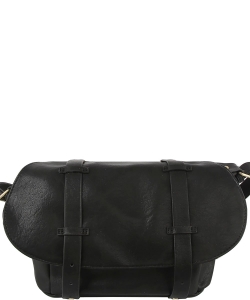 Fashion Flap Messenger Crossbody Bag CP003 BLACK